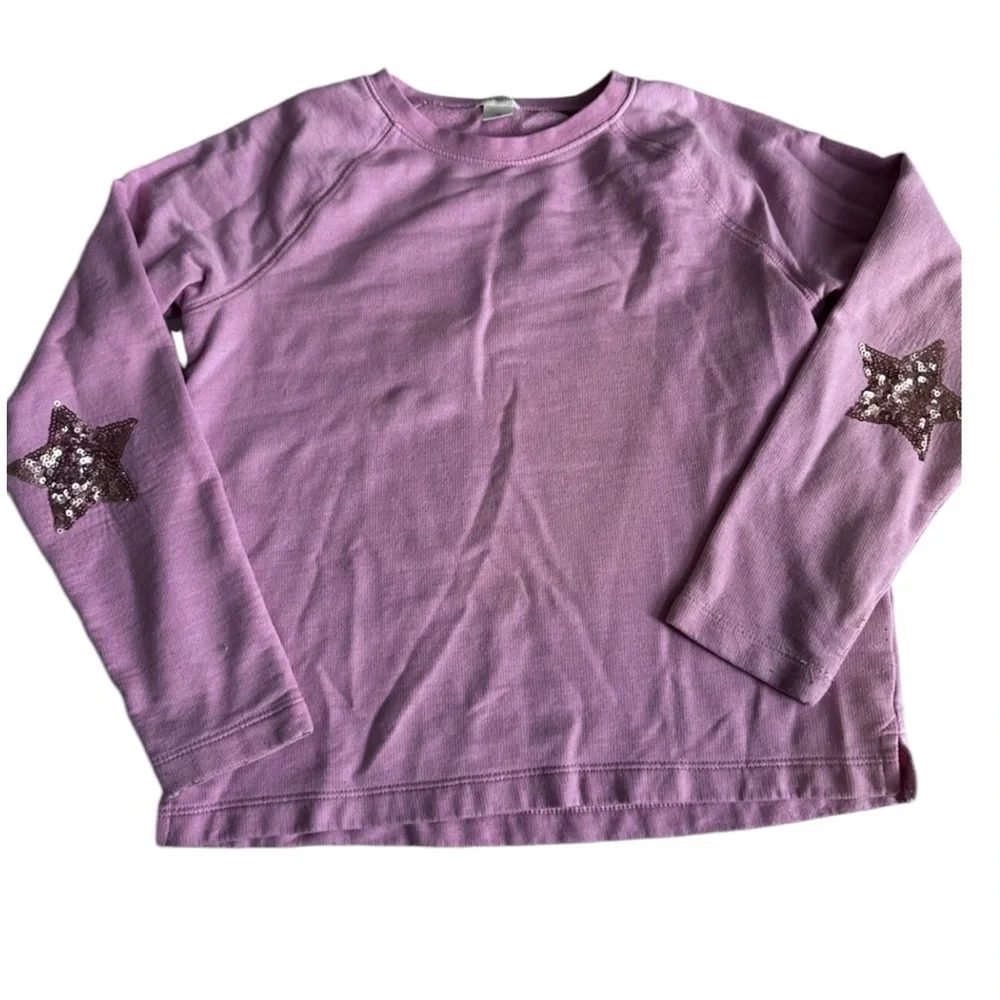 Crewcuts crewneck sweatshirt with sequin star elbow patches